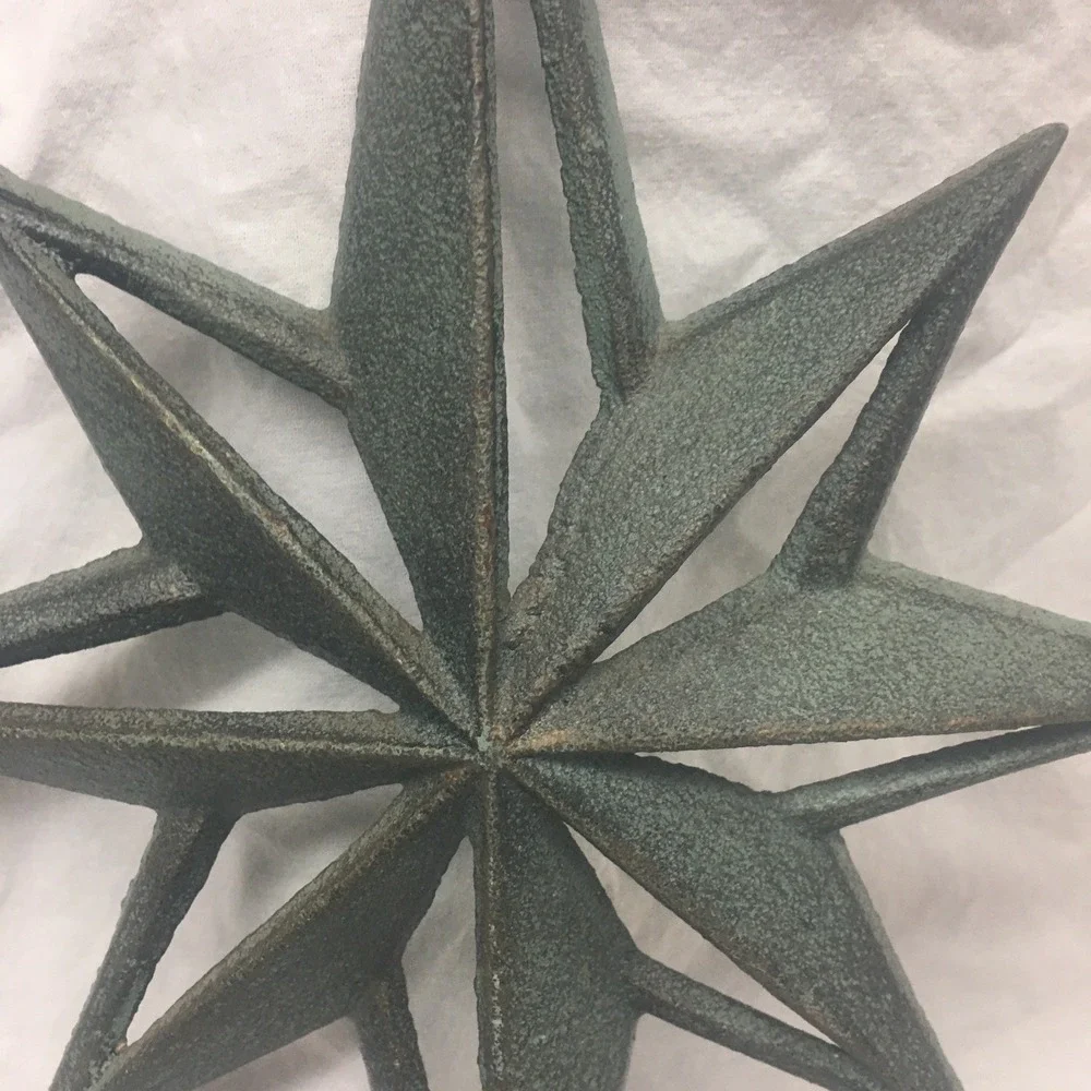 Iron Metal Mariner's Compass Rose Star Wall Decor Nautical Hanging Decor 15